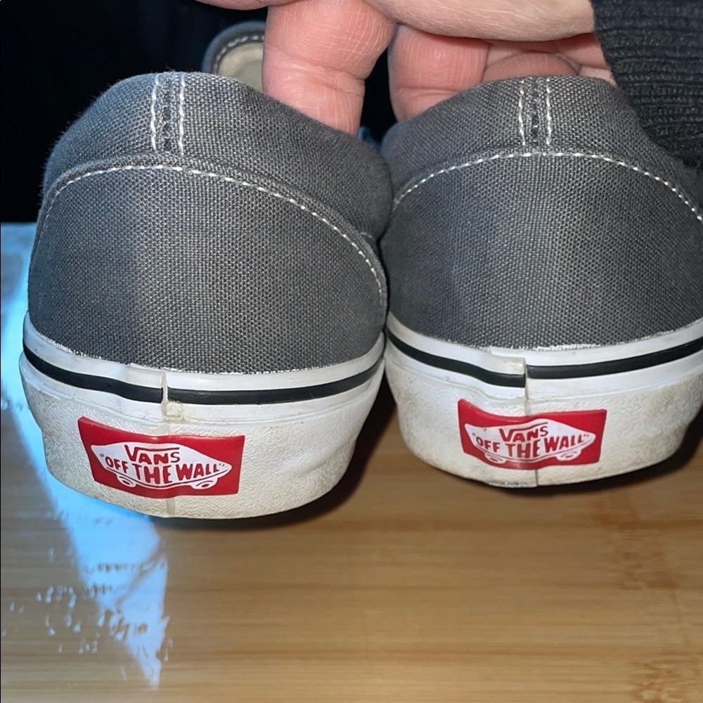 🛑🥰🫣😞Vans Gray Sneakers Slip-On Canvas - Picture 6 of 8